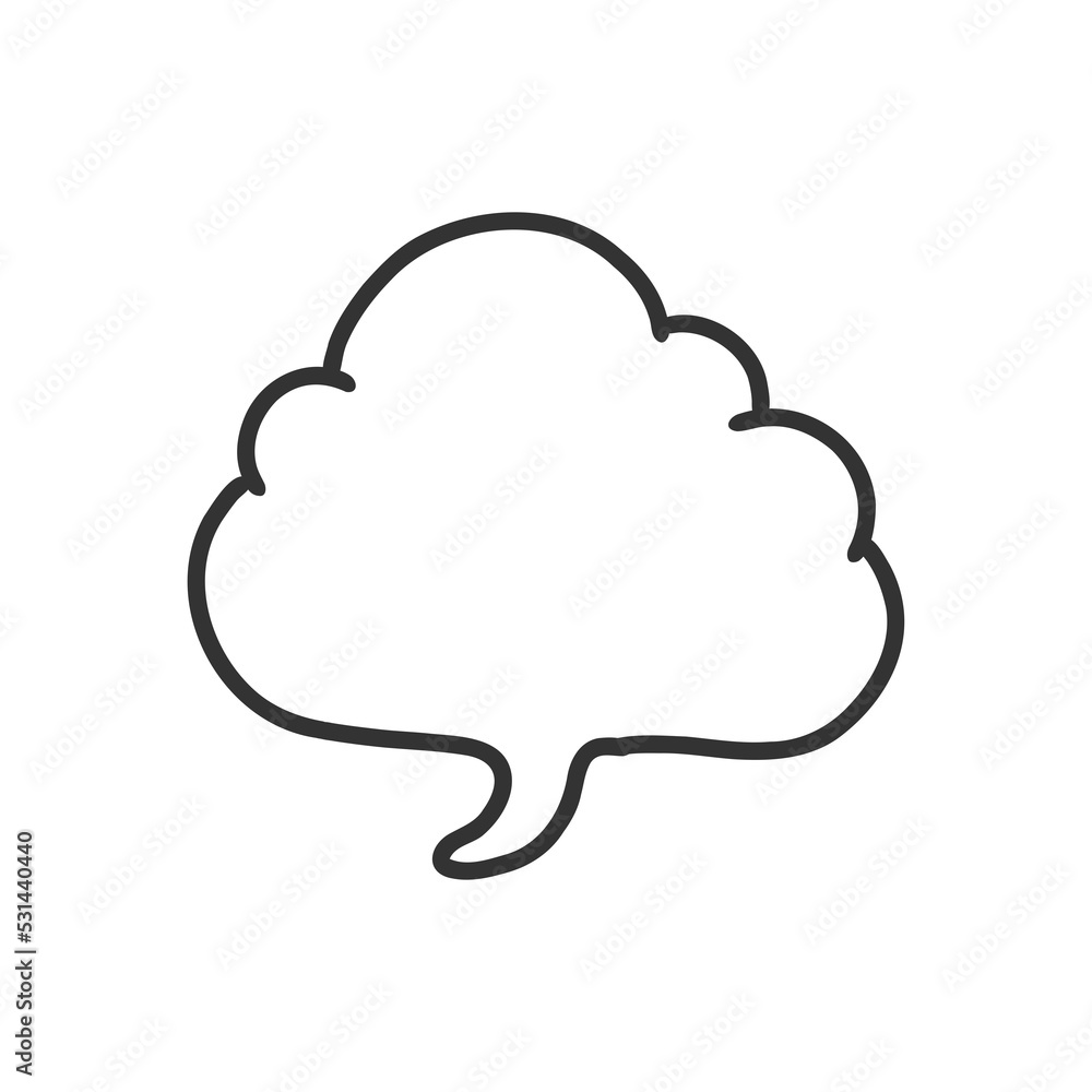 Single Chat Bubble Comments with cloud shave Single Chat Bubble Comments with cloud shave