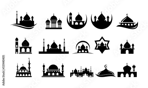 mosque vector logo set package