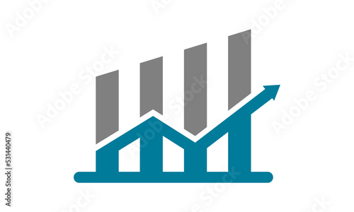 trend up investment vector logo