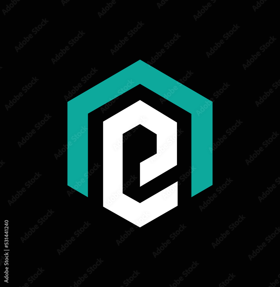 AE OR EA hexagon shape initial, marketing logo. AE OR EA hexagon shape initial, marketing logo.