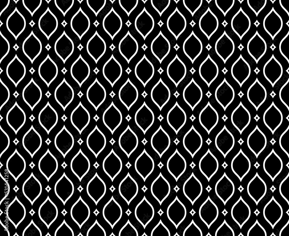 Naklejka premium Abstract geometric pattern. A seamless vector background. White and black ornament. Graphic modern pattern. Simple lattice graphic design