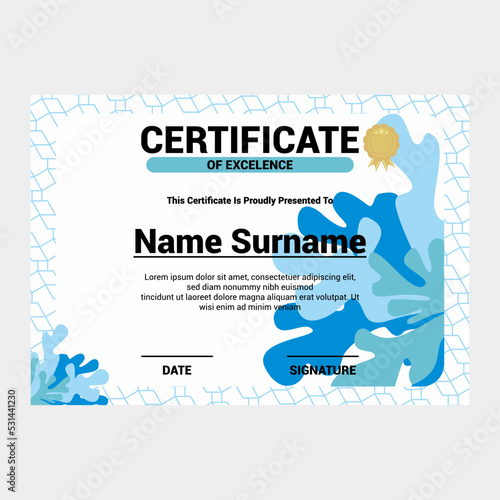 modern certificate temple design that can be used for company certificates or awards