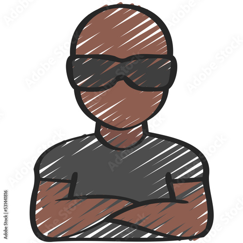 Bouncer Security Guard Icon