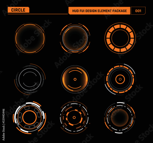 HUD FUI Design element circle 001