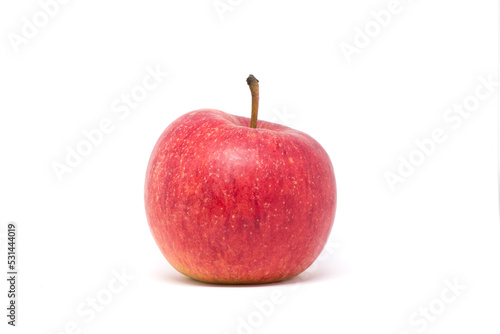 Red apple variety Rubin. On the white background. Rubin is cultivar from Kazakhstan and it is showpiece variation.  photo