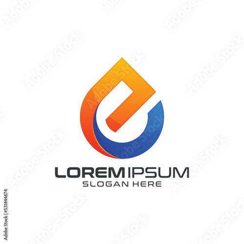 logo icon colorfuel Letter E