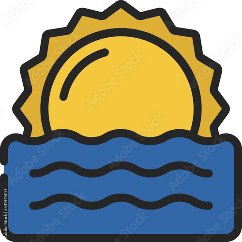 Sunrise Ocean Icon