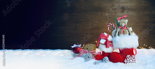 Santa Claus boot with toys ...