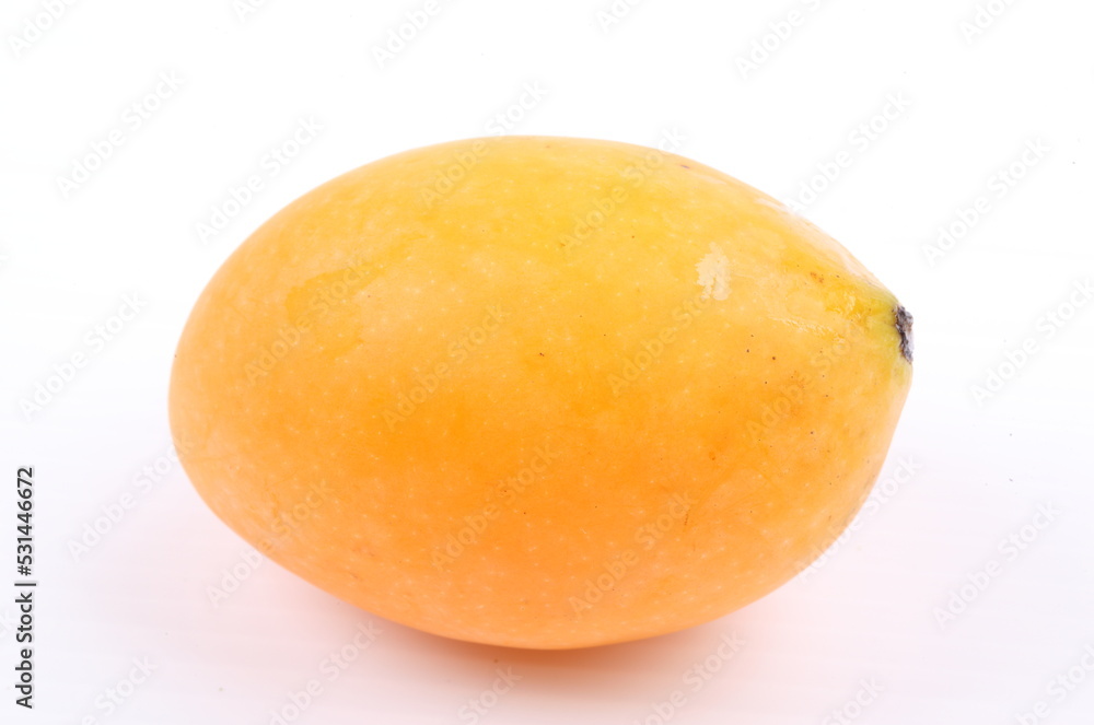 Closeup sweet Marian plum thai fruit isolated on white background (Mayongchid Maprang Marian Plum and Plum Mango,Thailand) Closeup sweet Marian plum thai fruit isolated on white background (Mayongchid Maprang Marian Plum and Plum Mango,Thailand)