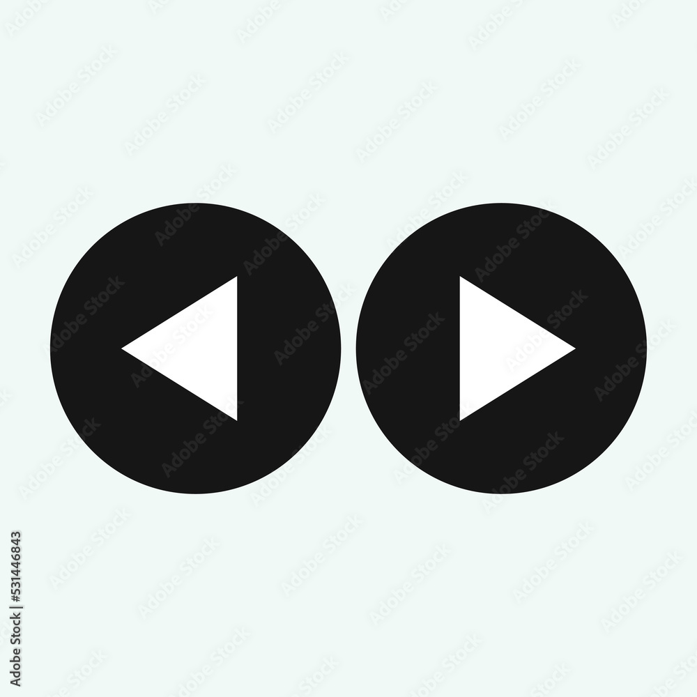 Play button icon in trendy flat style isolated on grey background. Play symbol for your web site design, logo, app, UI. Vector illustration Play button icon in trendy flat style isolated on grey background. Play symbol for your web site design, logo, app, UI. Vector illustration
