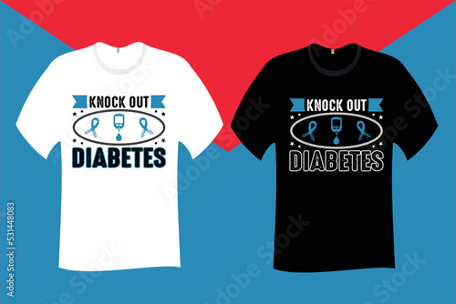 Knock out Diabetes T Shirt Design
