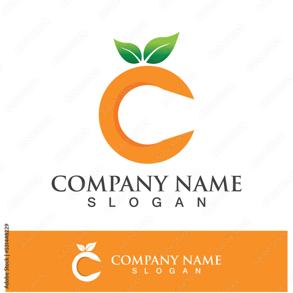 Orange logo and symbol vector icon Orange logo and symbol vector icon