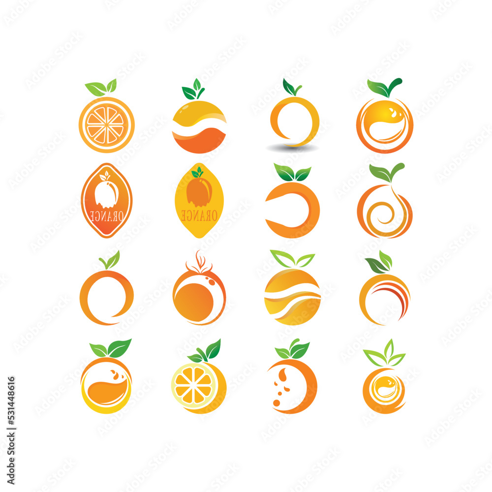 Orange logo icon design illustration Orange logo icon design illustration