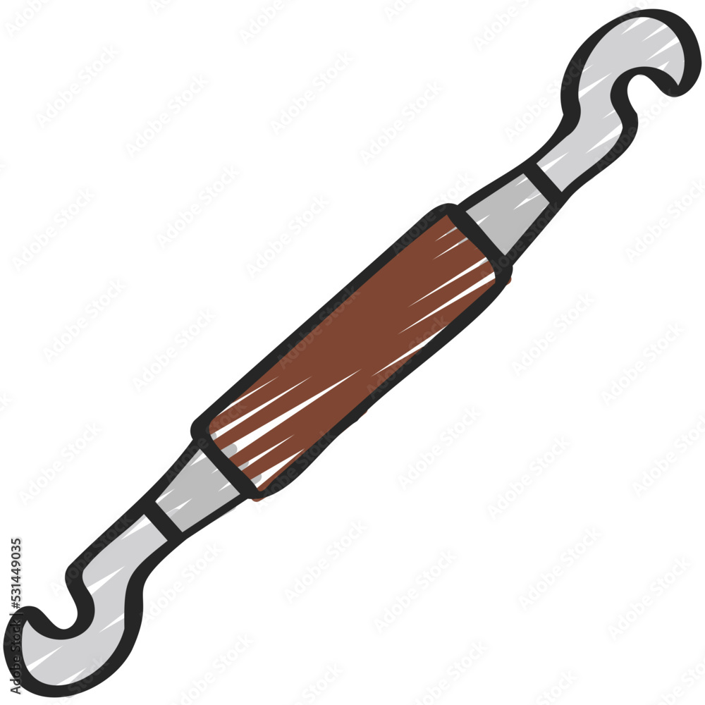 Fototapeta premium Archeologist Scraper Tool Icon