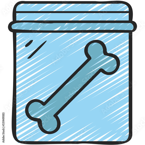 Bone In Zip Bag Icon