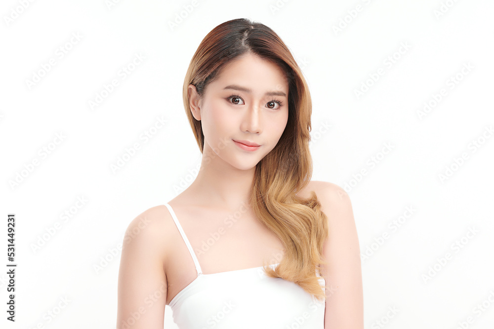 Beautiful young asian woman with clean fresh skin on white background, Face care, Facial treatment, Cosmetology, beauty and spa, Asian women portrait. Beautiful young asian woman with clean fresh skin on white background, Face care, Facial treatment, Cosmetology, beauty and spa, Asian women portrait.