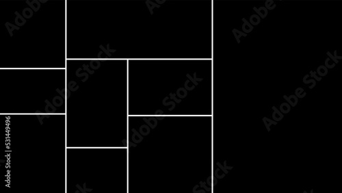 Empty collage for pictures. Vector photo frame for memory.