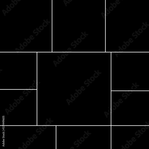 Empty collage for pictures. Vector photo frame for memory.