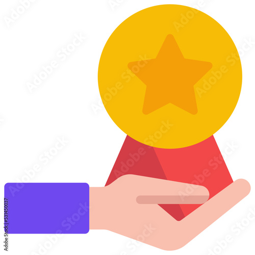 Give Star Ribbon Icon