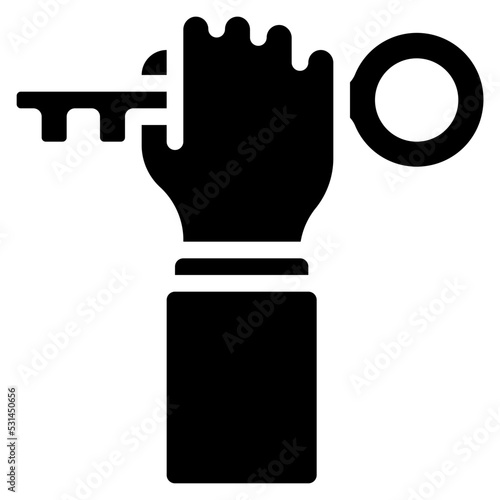 Holding Up Key Icon