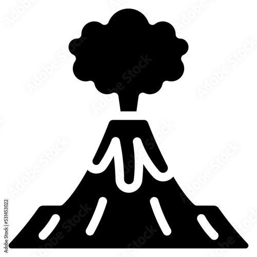 Volcano Eruption Icon