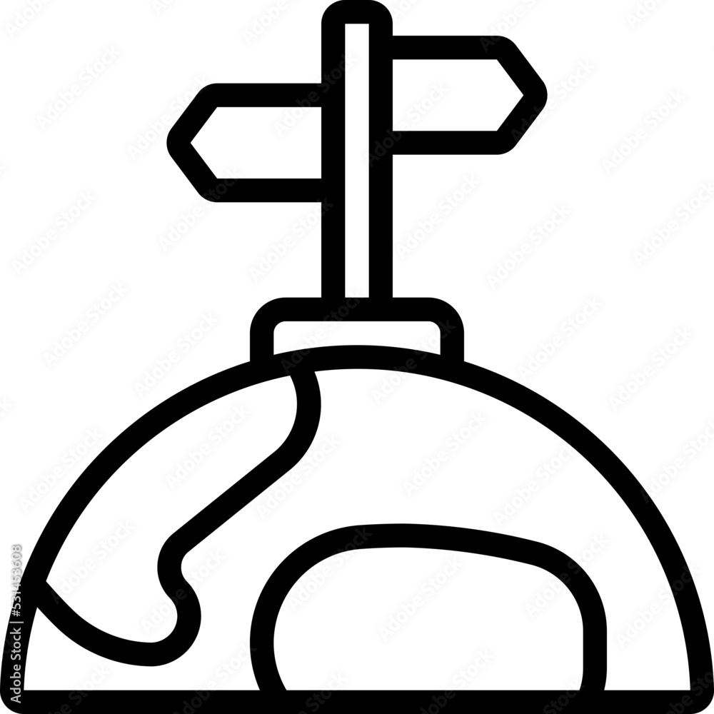 Earth Direction Post Icon Earth Direction Post Icon