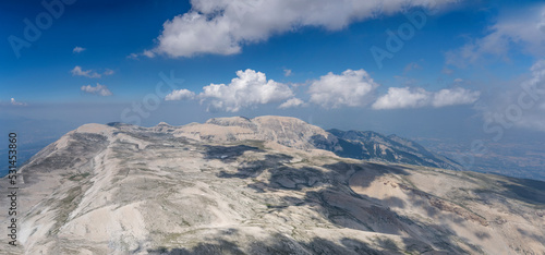 Maiella range barren slopes aerial, Italy