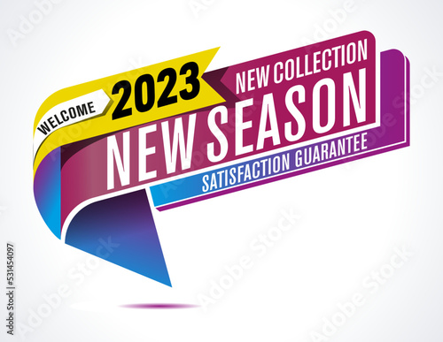 New season, new collection vector label