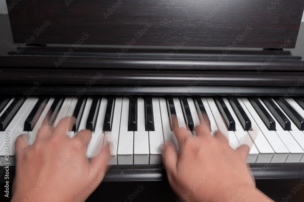 Close-up Of Man Playing Piano Close-up Of Man Playing Piano