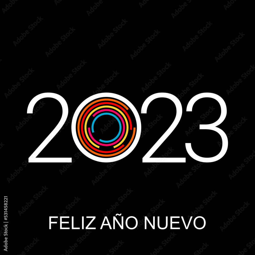 Fototapeta premium 2023 - feliz año nuevo