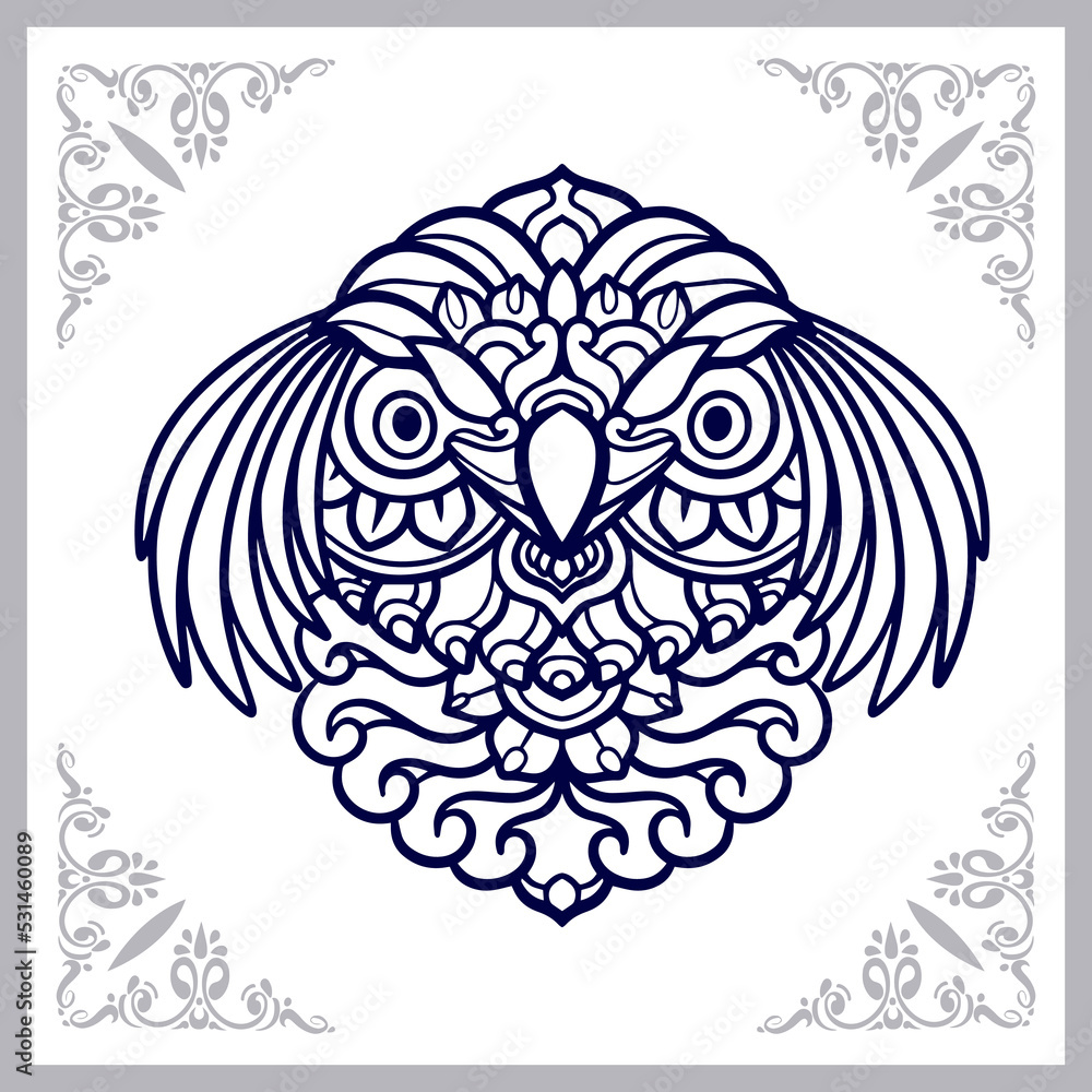 Penguin mandala arts isolated on white background Penguin mandala arts isolated on white background