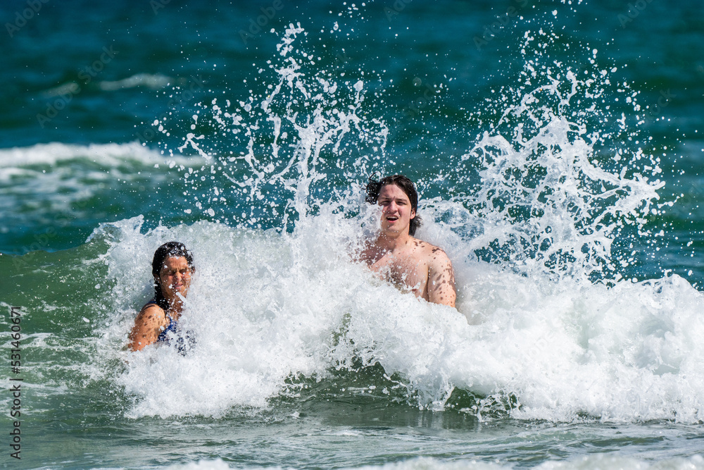 Playing in the ocean Playing in the ocean
