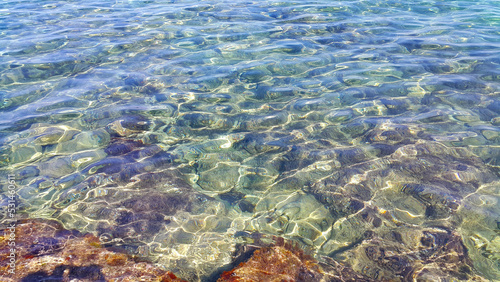 Clear sea water near the shore