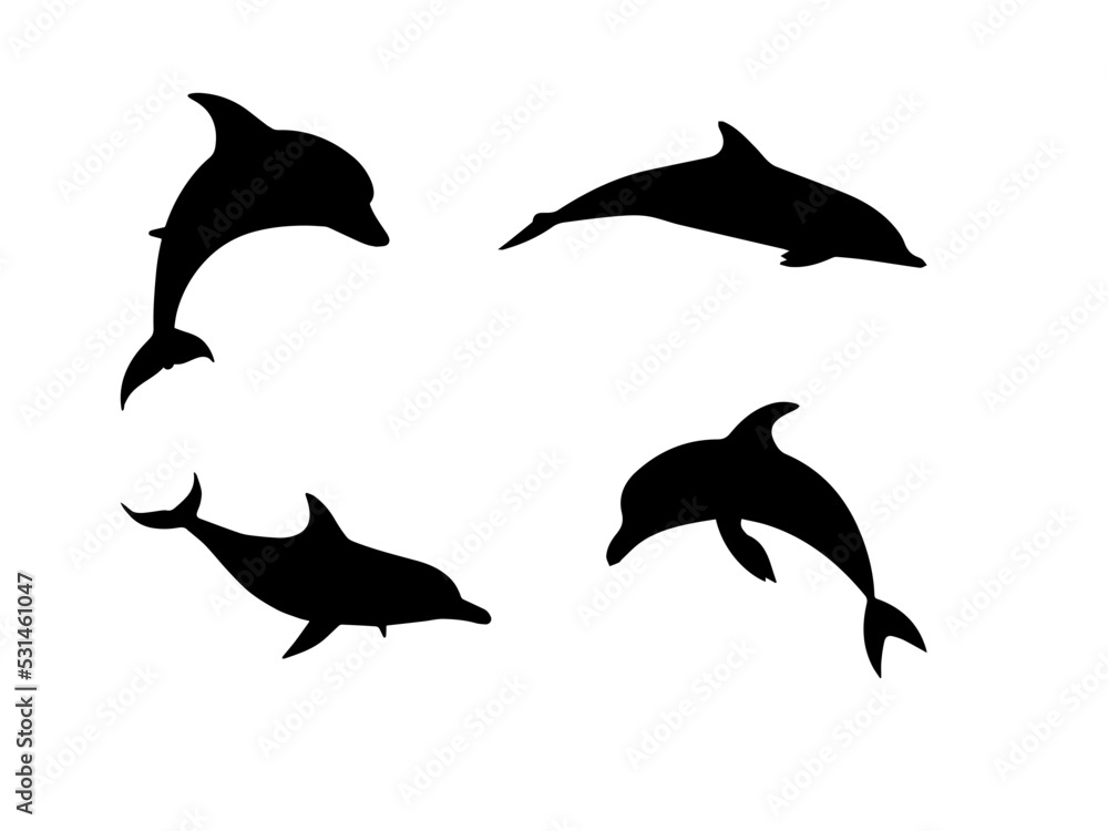 Fototapeta Vector Graphics Dolphin Clip Art Image Illustration for Free .EPS