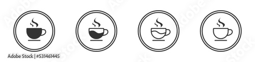 Coffee cup icon. Simple design. Vector illustration.