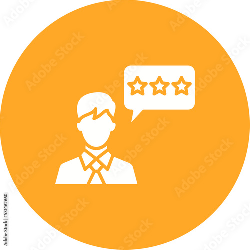 Customer Review Multicolor Circle Glyph Inverted Icon