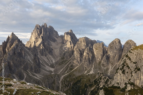 landscape with sky and clouds, cadini di misurina photo