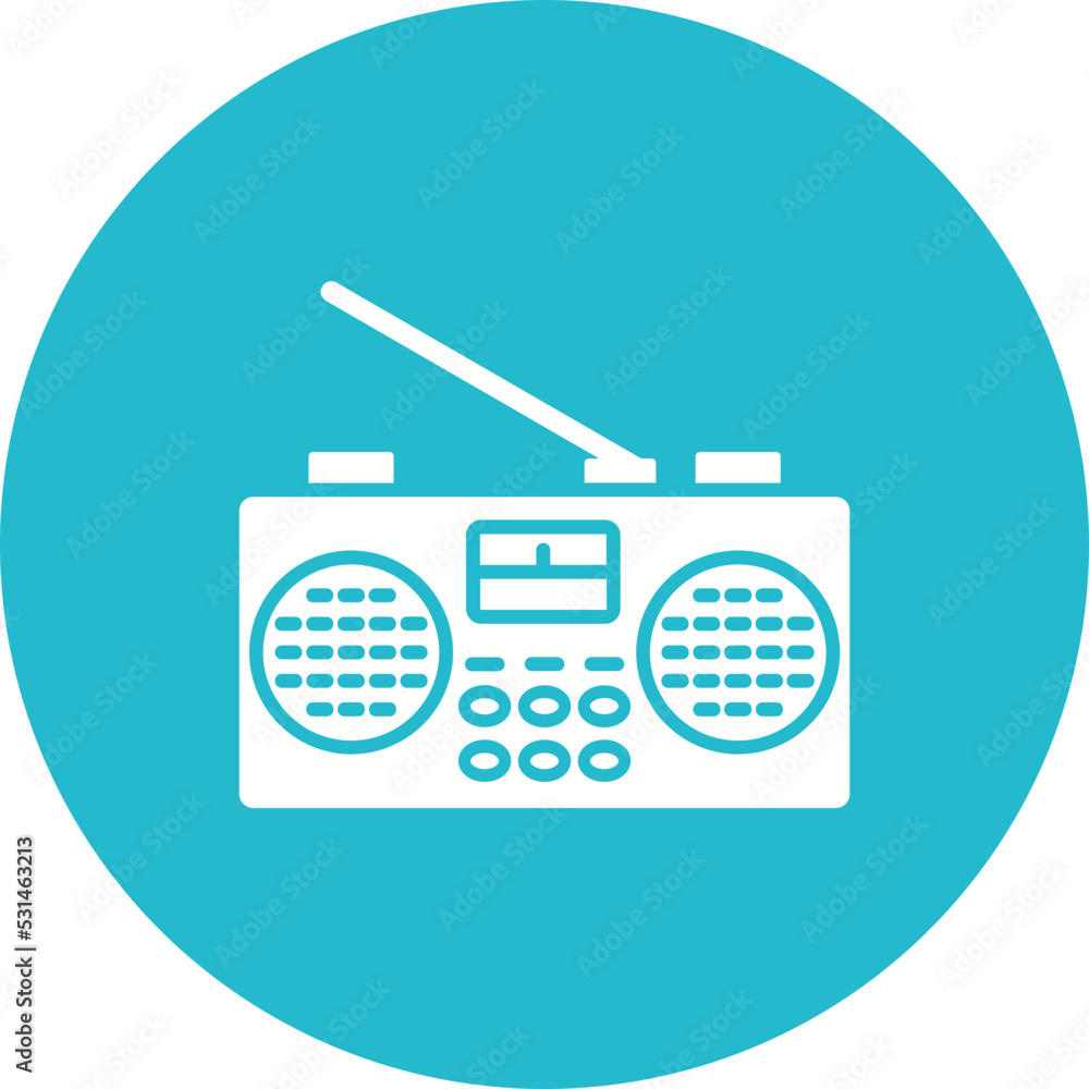 Radio Multicolor Circle Glyph Inverted Icon Radio Multicolor Circle Glyph Inverted Icon