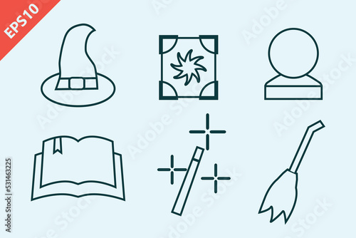 Hogwarts design vector flat illustration