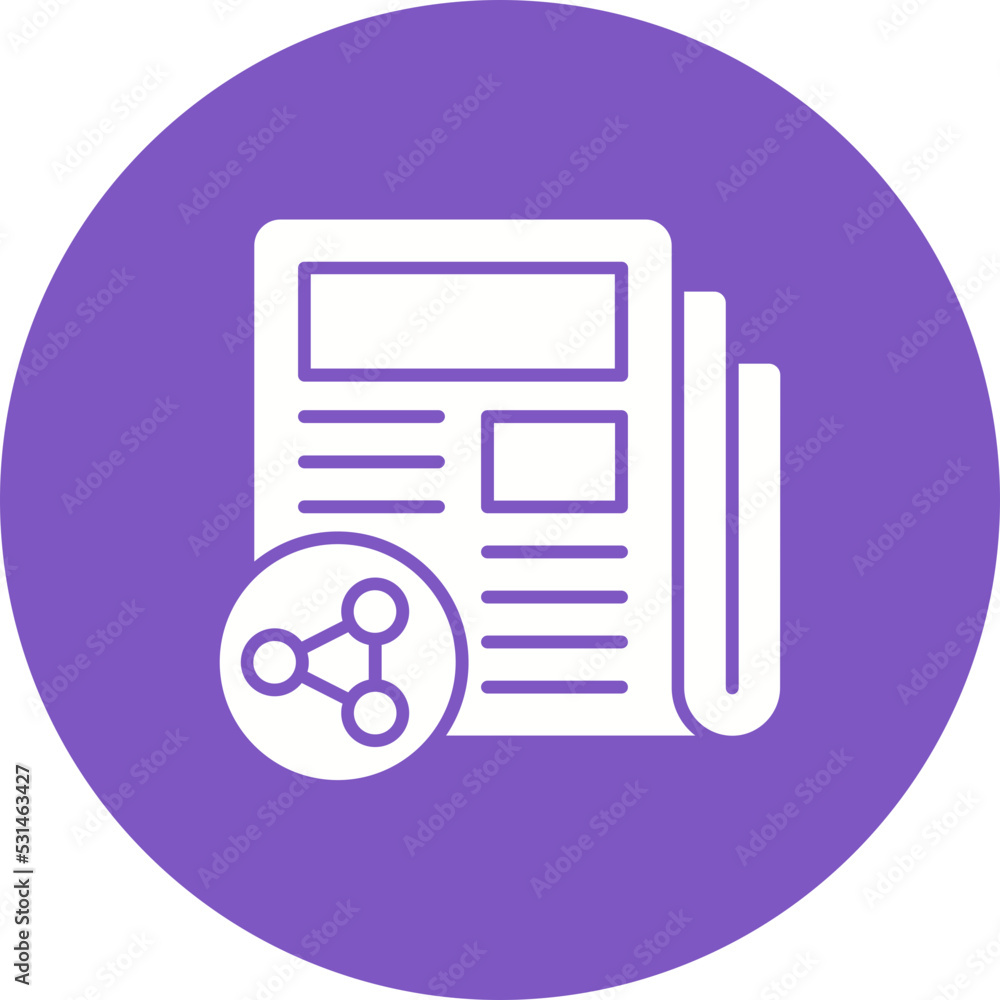 News Sharing Multicolor Circle Glyph Inverted Icon News Sharing Multicolor Circle Glyph Inverted Icon