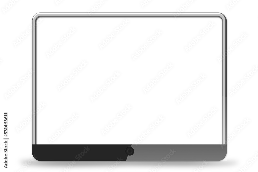 Premium tablet in trendy thin frame design, iPad Pro Mockup, black tablet computer horizontal mockup, vector illustration Premium tablet in trendy thin frame design, iPad Pro Mockup, black tablet computer horizontal mockup, vector illustration