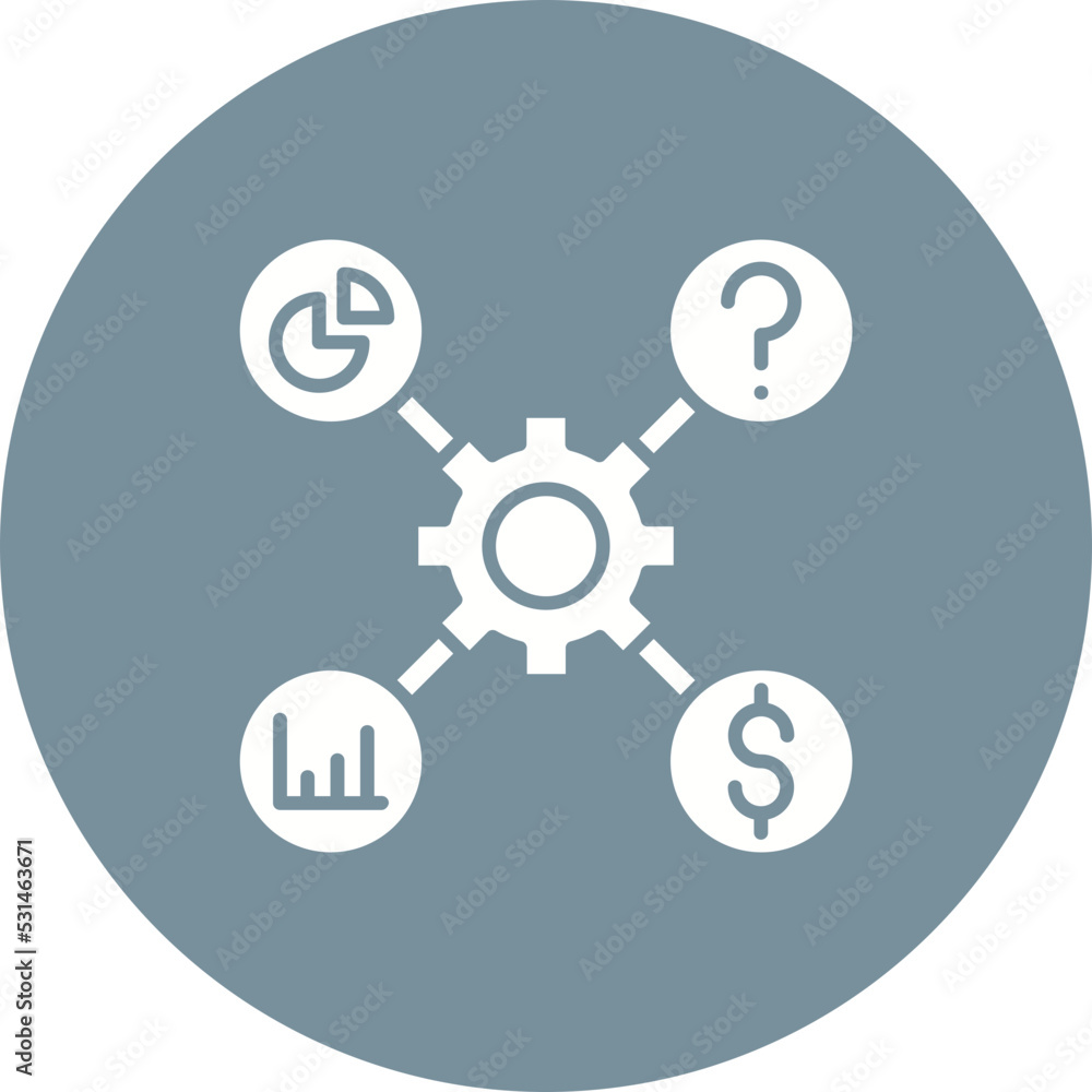 Efficiency Multicolor Circle Glyph Inverted Icon Efficiency Multicolor Circle Glyph Inverted Icon