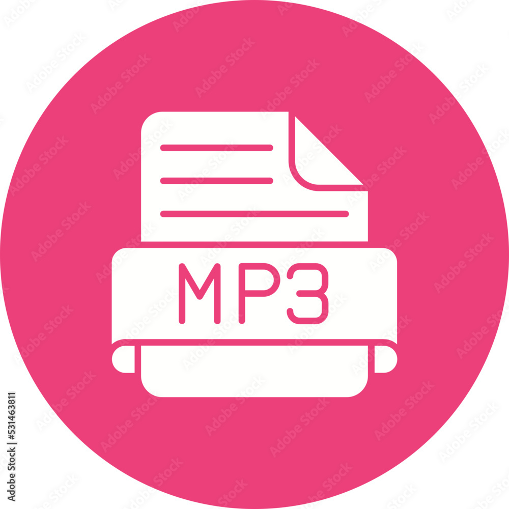 Mp3 Multicolor Circle Glyph Inverted Icon Mp3 Multicolor Circle Glyph Inverted Icon
