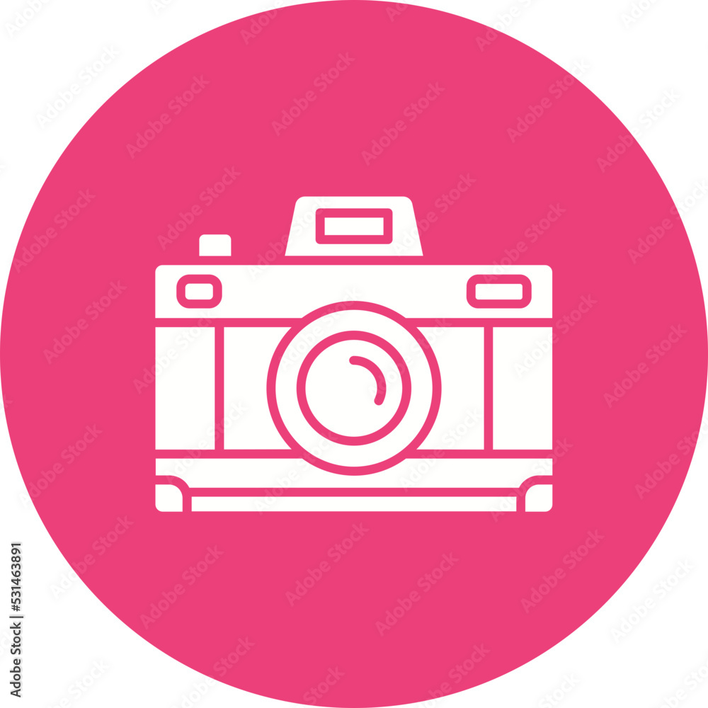 Camera Multicolor Circle Glyph Inverted Icon Camera Multicolor Circle Glyph Inverted Icon