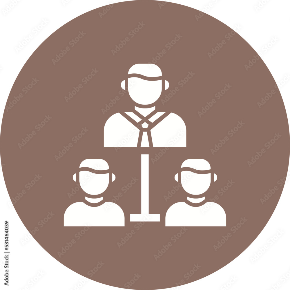 Management Multicolor Circle Glyph Inverted Icon Management Multicolor Circle Glyph Inverted Icon
