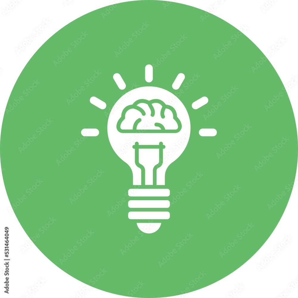 Idea Multicolor Circle Glyph Inverted Icon Idea Multicolor Circle Glyph Inverted Icon