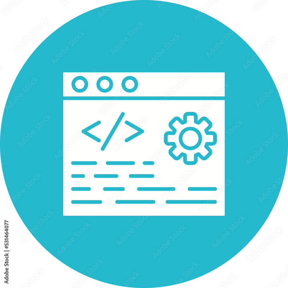 Development Multicolor Circle Glyph Inverted Icon Development Multicolor Circle Glyph Inverted Icon