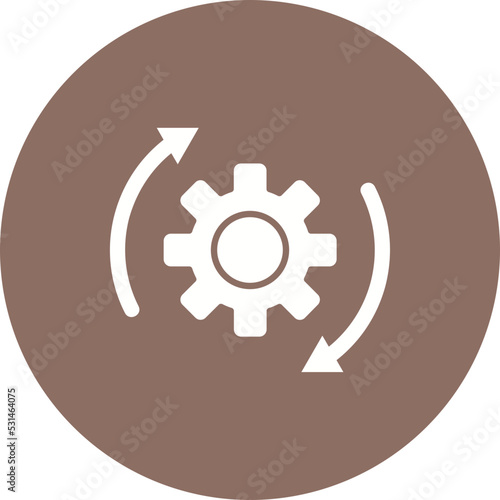 Cycle Multicolor Circle Glyph Inverted Icon