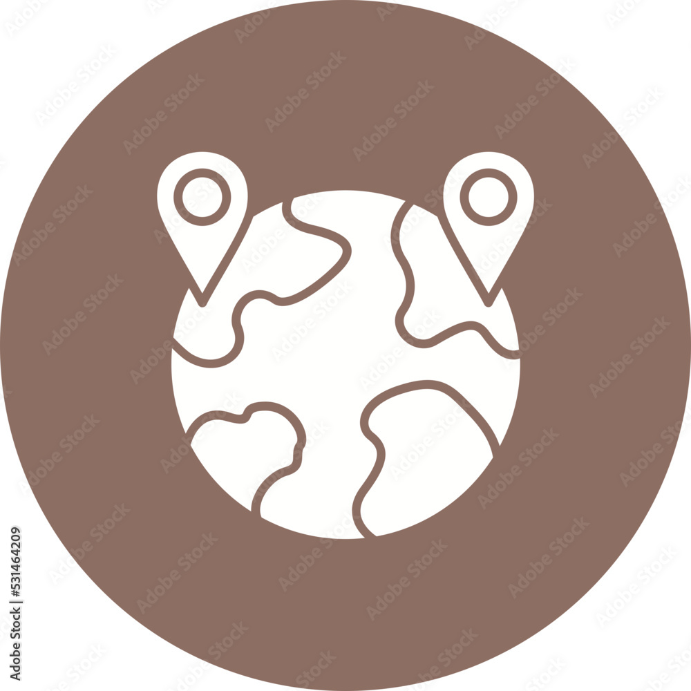 Globe Multicolor Circle Glyph Inverted Icon Globe Multicolor Circle Glyph Inverted Icon