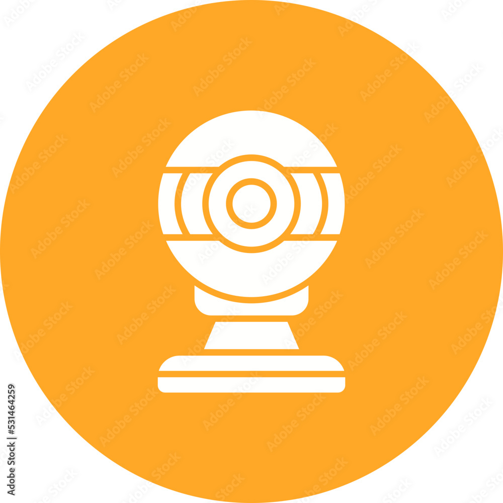 Webcam Multicolor Circle Glyph Inverted Icon Webcam Multicolor Circle Glyph Inverted Icon